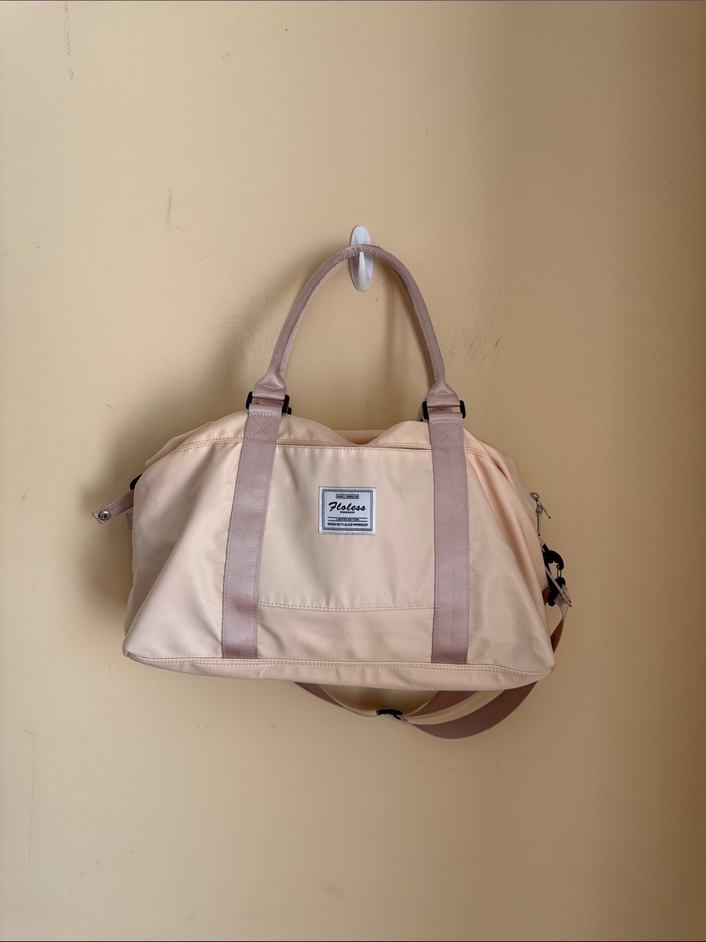 Floless Cream Duffel with Pale Pink‎ Trim
